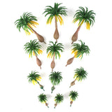Maxbell 10x12pcs Layout Model Train Coconut Palm Trees Rain Forest Scale 1:100-1:250