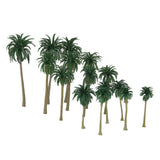 Maxbell 10x15pcs Model Coconut Palm Trees Scenery Landscape N Z Railway DIY Accessory