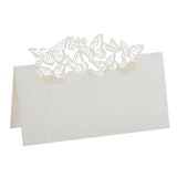 Maxbell 3x50 Butterflies Laser Cut Name Place Cards Wedding Guest Table Cards White