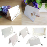 Maxbell 4x50 Butterflies Laser Cut Name Place Cards Wedding Guest Table Cards White