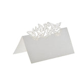 Maxbell 3x50 Butterflies Laser Cut Name Place Cards Wedding Guest Table Cards White
