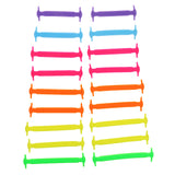 Maxbell Maxbell 1 Pair Adult No Tie Elastic Silicone Shoelaces Multicolor