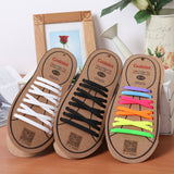 Maxbell Maxbell 1 Pair Adult No Tie Elastic Silicone Shoelaces Multicolor