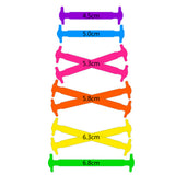 Maxbell Maxbell 1 Pair Adult No Tie Elastic Silicone Shoelaces Multicolor