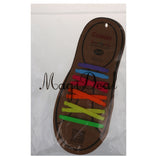 Maxbell Maxbell 1 Pair Adult No Tie Elastic Silicone Shoelaces Multicolor