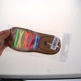 Maxbell Maxbell 1 Pair Adult No Tie Elastic Silicone Shoelaces Multicolor