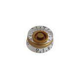 Maxbell 4pcs Speed Dial Knobs for   Epiphone Style Electric Guitars Gold/White