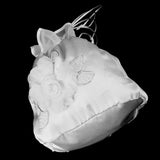 Maxbell 3xSatin Pearl Rhinestone Wedding Bridal Dolly Bag Handbag Ivory 21x22cm