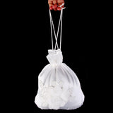 Maxbell 24xSatin Pearl Rhinestone Wedding Bridal Dolly Bag Handbag Ivory 21x22cm