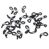 Maxbell 4x25 Pcs Eyeglasses Chain Holder Ends Black