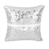 Maxbell Ring Pillow&Basket Set Sequin Rhinestone Wedding Decor Ribbon Flower -Silver