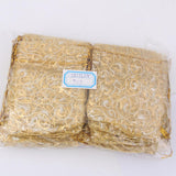 Maxbell 4x100pcs Golden Eyelash Organza Bag Wedding Gift Bag 9x12cm