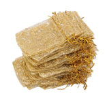 Maxbell 4x100pcs Golden Eyelash Organza Bag Wedding Gift Bag 9x12cm