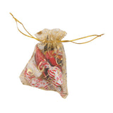 Maxbell 4x100pcs Golden Eyelash Organza Bag Wedding Gift Bag 9x12cm