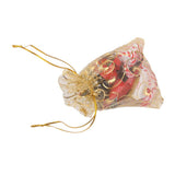 Maxbell 4x100pcs Golden Eyelash Organza Bag Wedding Gift Bag 9x12cm