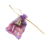 Maxbell 4x100pcs Golden Butterfly Purple Organza Bag Wedding Gift Bag 9x12cm