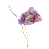 Maxbell 4x100pcs Golden Butterfly Purple Organza Bag Wedding Gift Bag 9x12cm
