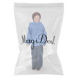 Maxbell Dollhouse Miniature Porcelain Doll Male in Blue Sweater