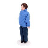 Maxbell Dollhouse Miniature Porcelain Doll Male in Blue Sweater