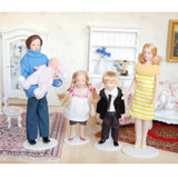 Maxbell Dollhouse Miniature Porcelain Doll Male in Blue Sweater