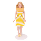 Maxbell 12th Dollhouse Miniature Porcelain Doll Lady in Striped Dress