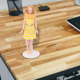 Maxbell 12th Dollhouse Miniature Porcelain Doll Lady in Striped Dress