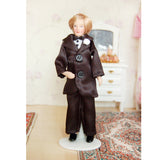 Maxbell Dollhouse Miniature Porcelain Doll Groom in Black Suit