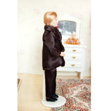 Maxbell Dollhouse Miniature Porcelain Doll Groom in Black Suit