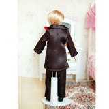 Maxbell Dollhouse Miniature Porcelain Doll Groom in Black Suit