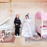 Maxbell Dollhouse Miniature Porcelain Doll Groom in Black Suit