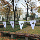 Maxbell White Hollow Pram Bunting Banner Vintage Flags Baby Shower Party