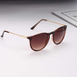 Maxbell Fashion Women Retro Round Sunglasses Brown Lens