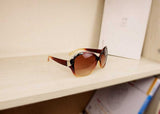 Maxbell Women's Fashion Round Sunglasses Brown Lens
