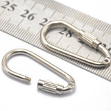 Maxbell Maxbell 6 Pcs Steel Screw Locking Carabiner Key Ring Clasp