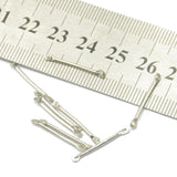 Maxbell 4x100pcs Silver Plated Metal Bar Connector Jewelry Findings