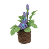 Maxbell Miniature Blue Rose Flower Plant for Dollhouse Decoration