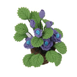 Maxbell Miniature Blue Rose Flower Plant for Dollhouse Decoration
