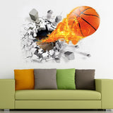 Maxbell 3D Basketball Rush Out Wall Decal Stickers Kids Room Decor
