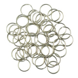 Maxbell 3x50pcs Stainless Steel Split Key Rings Bulk for Keychain and Crafts 18mm