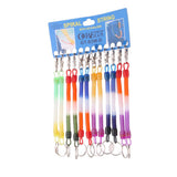 Maxbell 24 pcs Retractable Spiral Stretch String Keychain Key Ring Chain Keyring