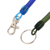 Maxbell 24 pcs Retractable Spiral Stretch String Keychain Key Ring Chain Keyring