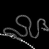 Maxbell 2xSilver One-Row Crystal Rhinestone Belt Body Belly Waist Chain Bikini Beach
