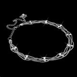 Maxbell Crystal Rhinestone Rhombus Belt Body Belly Waist Chain Bikini Beach Silver - Aladdin Shoppers