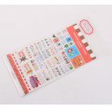 Maxbell 6 Sheets Cute Transparent Calendar Diary Book Scrapbook Decoration Stickers