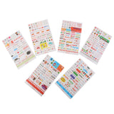 Maxbell 6 Sheets Cute Transparent Calendar Diary Book Scrapbook Decoration Stickers