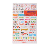 Maxbell 6 Sheets Cute Transparent Calendar Diary Book Scrapbook Decoration Stickers