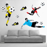 Maxbell 3D Play Football Soccer Wall Art Sticker Kids Bedroom Mural Decor