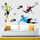 Maxbell 3D Play Football Soccer Wall Art Sticker Kids Bedroom Mural Decor