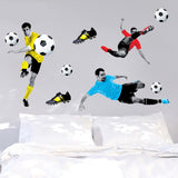 Maxbell 3D Play Football Soccer Wall Art Sticker Kids Bedroom Mural Decor