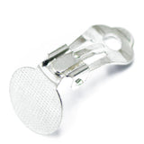 Maxbell 3x12Pcs Clip On Earring with Pad for Gluing Findings Jewelry Making Silver